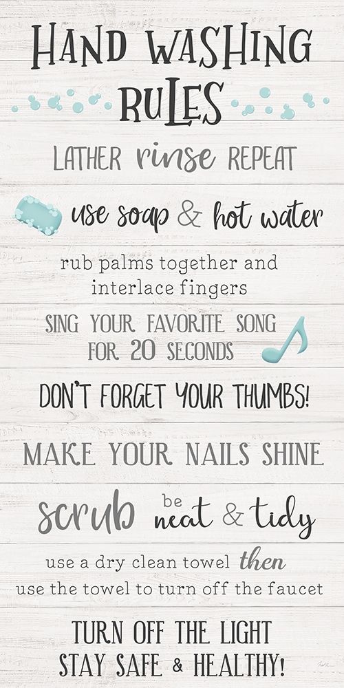 Hand Washing Rules art print by Natalie Carpentieri for $57.95 CAD