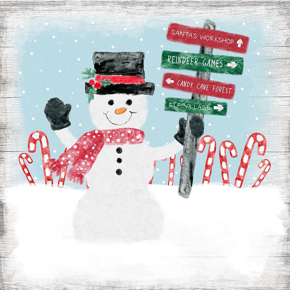North Pole Snowman art print by Natalie Carpentieri for $57.95 CAD