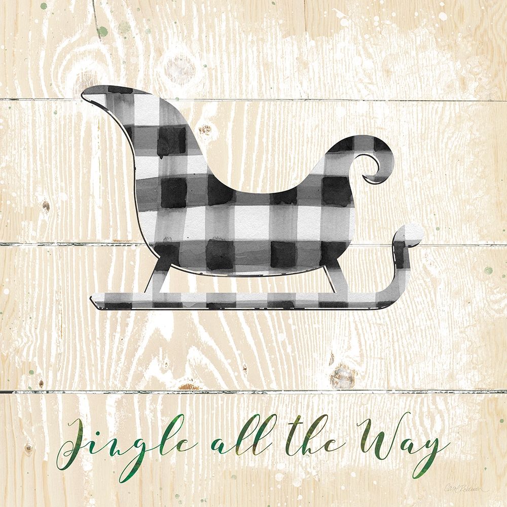 Buffalo Check Sleigh art print by Carol Robinson for $57.95 CAD