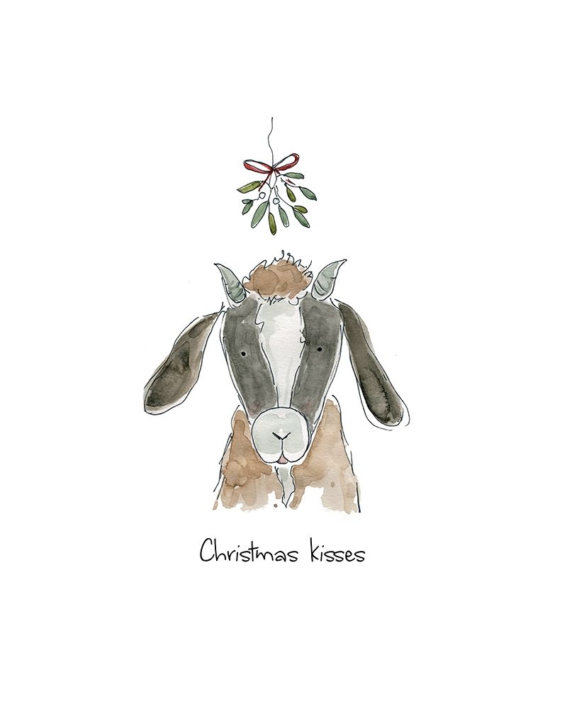 Farm Christmas Goat art print by Carol Robinson for $57.95 CAD