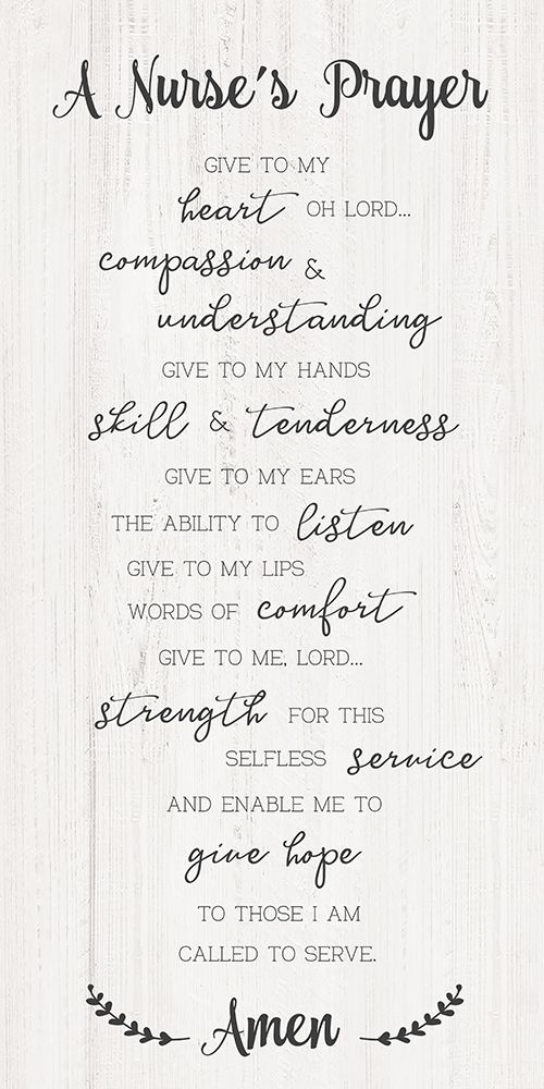 Nurses Prayer art print by CAD Designs for $57.95 CAD