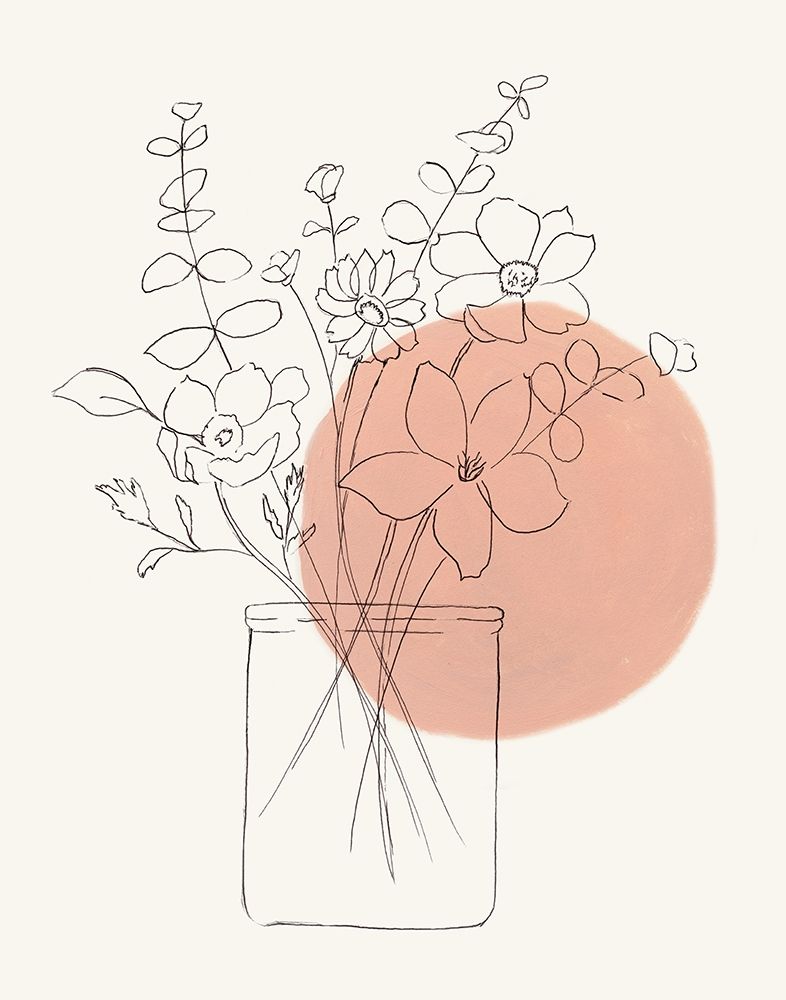 Contemporary Wildflower Bouquet art print by Nan for $57.95 CAD