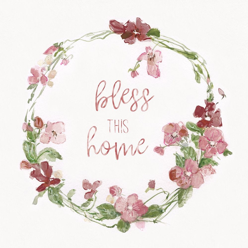 Blush Springtime Wreath II art print by Sally Swatland for $57.95 CAD