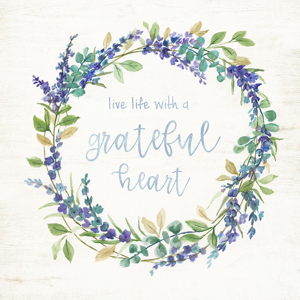 Blue Lavender Wreath art print by Nan for $57.95 CAD