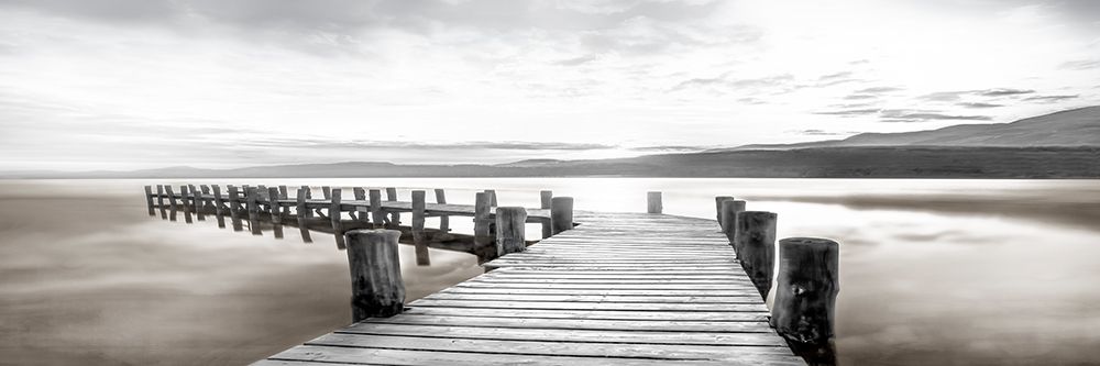 Misty Morning Dock art print by Mike Calascibetta for $57.95 CAD