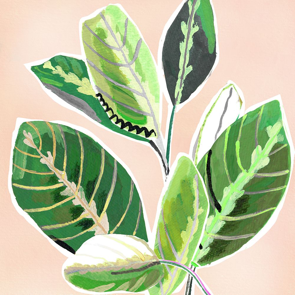 Abstract Zebra Leaves art print by Katherine and Elizabeth Pope for $57.95 CAD