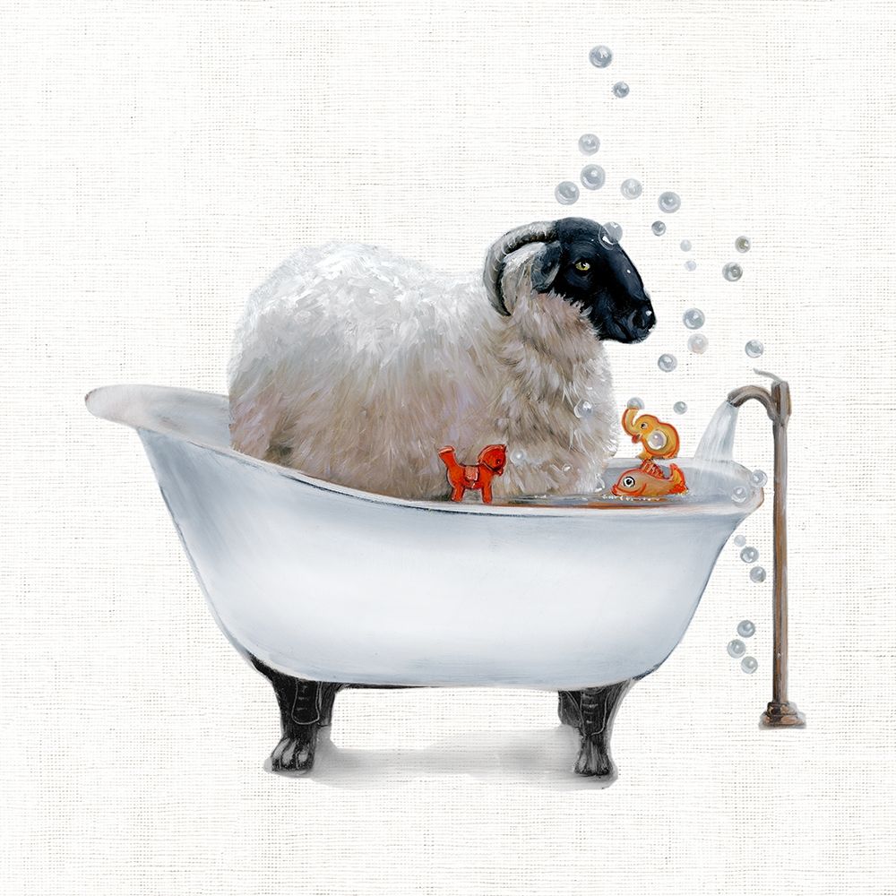 Farm Tub Sheep art print by Donna Brooks for $57.95 CAD