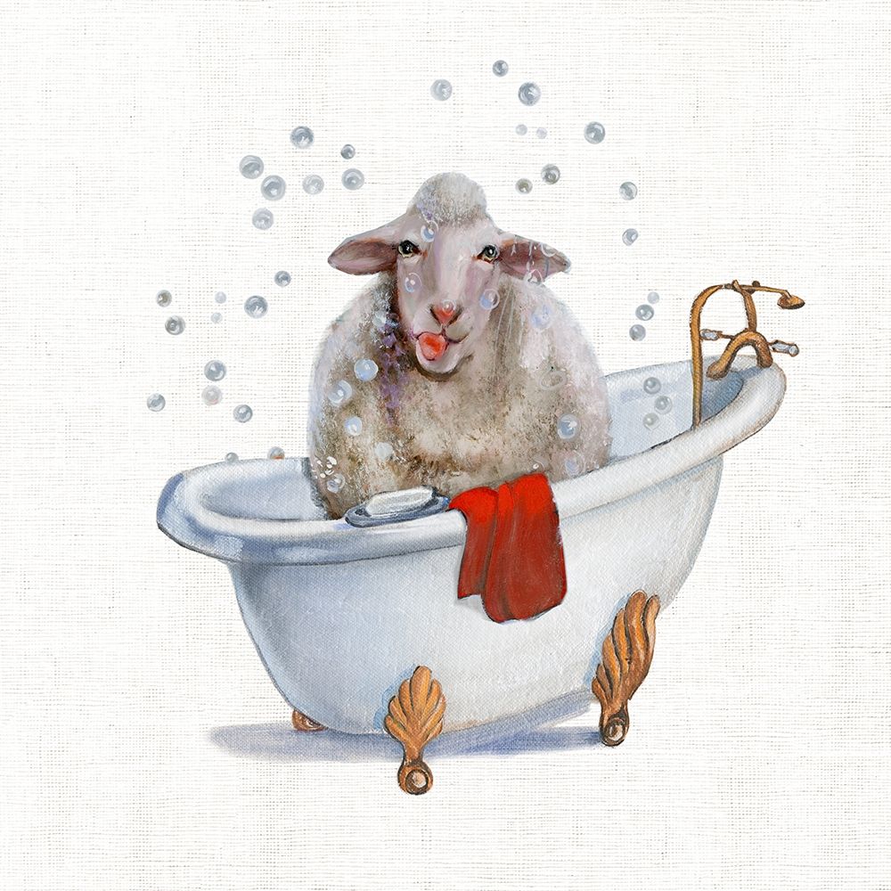 Farm Tub Lamb art print by Donna Brooks for $57.95 CAD
