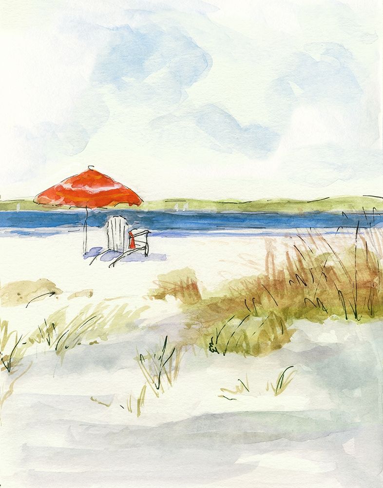 Sketchy Beach I art print by Sally Swatland for $57.95 CAD