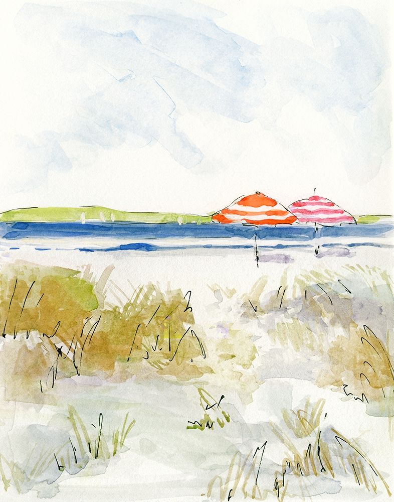 Sketchy Beach II art print by Sally Swatland for $57.95 CAD