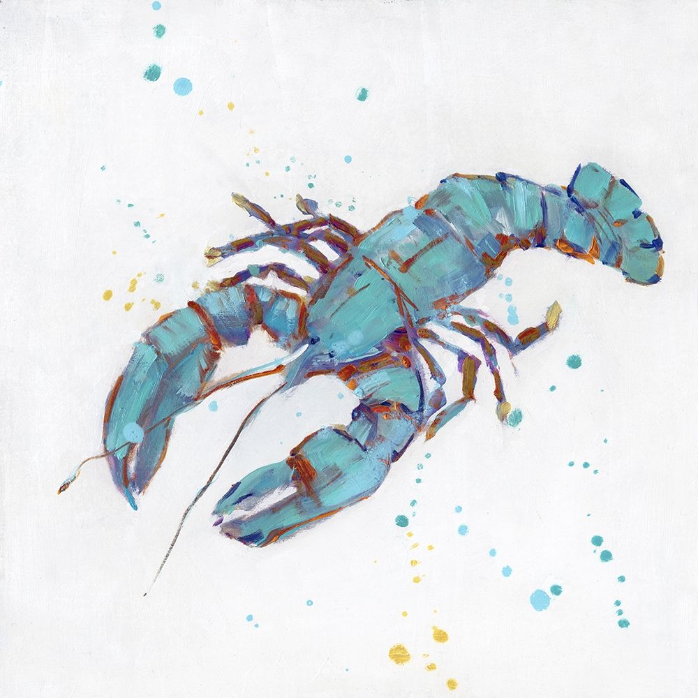 Bubbly Blue Lobster art print by Sally Swatland for $57.95 CAD