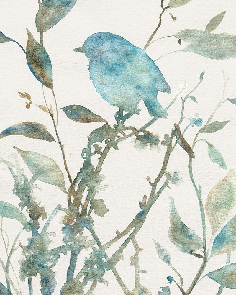 Teal Bluebird Silhouette II art print by Carol Robinson for $57.95 CAD