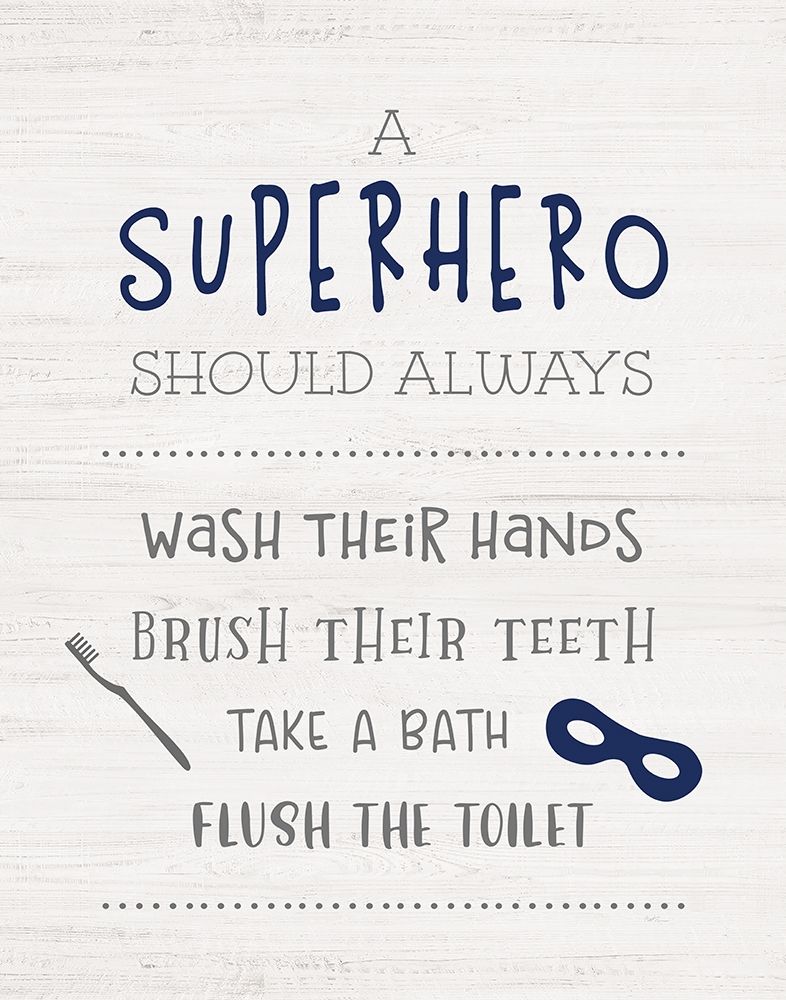 Superhero Bath art print by Natalie Carpentieri for $57.95 CAD
