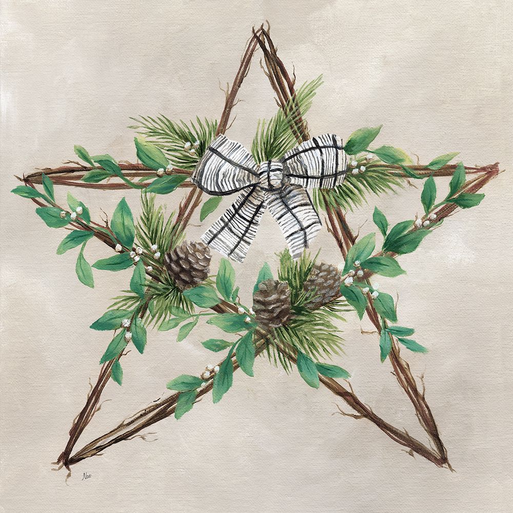 Star Wreath art print by Nan for $57.95 CAD