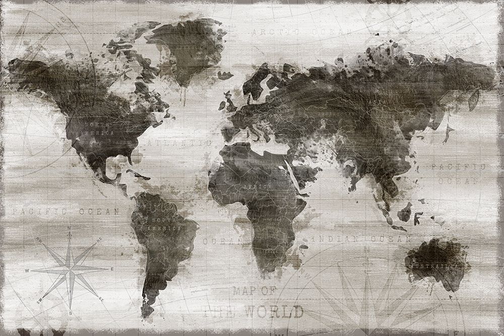 Travel Map art print by Natalie Carpentieri for $57.95 CAD