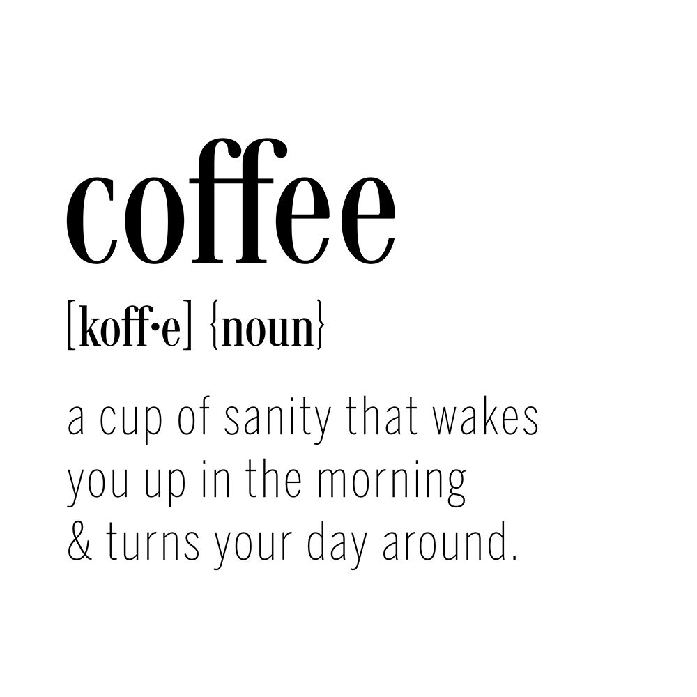 Coffee Definition art print by CAD Designs for $57.95 CAD