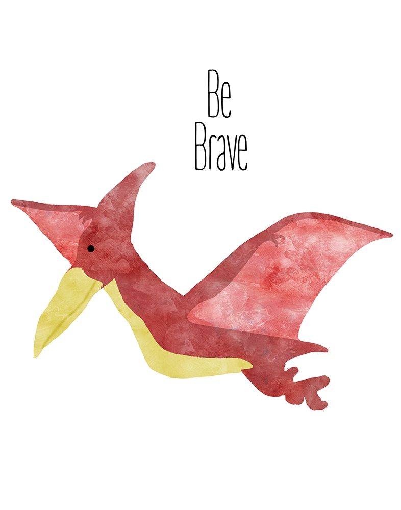 Be Brave Dino art print by Daniela Santiago for $57.95 CAD