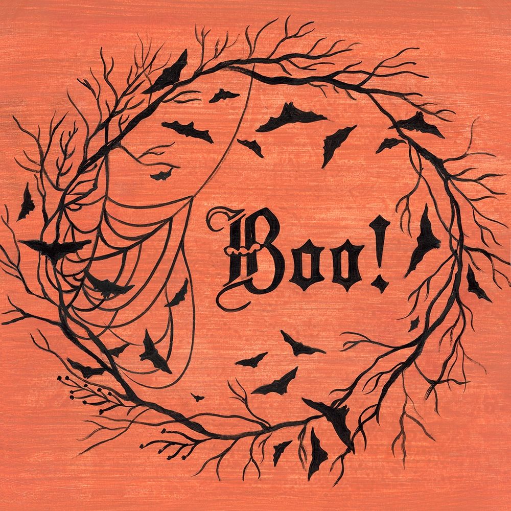 Halloween Wreath art print by Tava Studios for $57.95 CAD