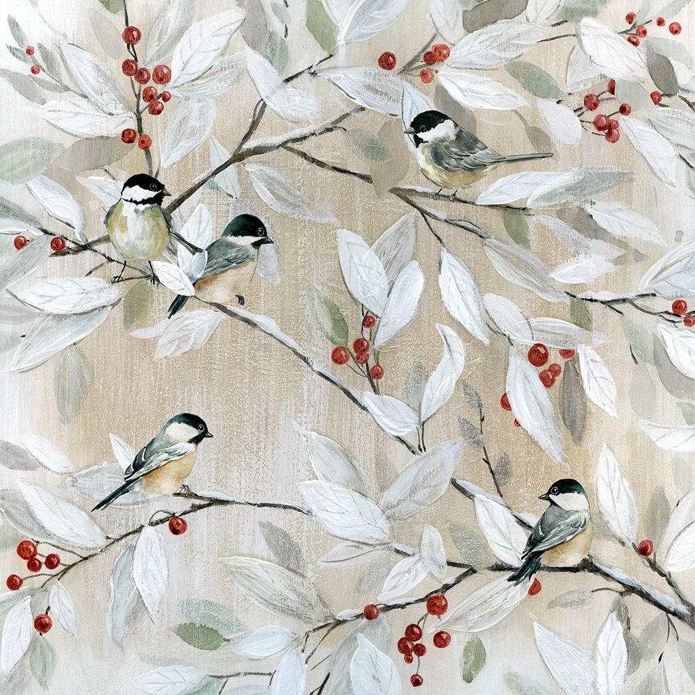 Winter Chickadees art print by Carol Robinson for $57.95 CAD