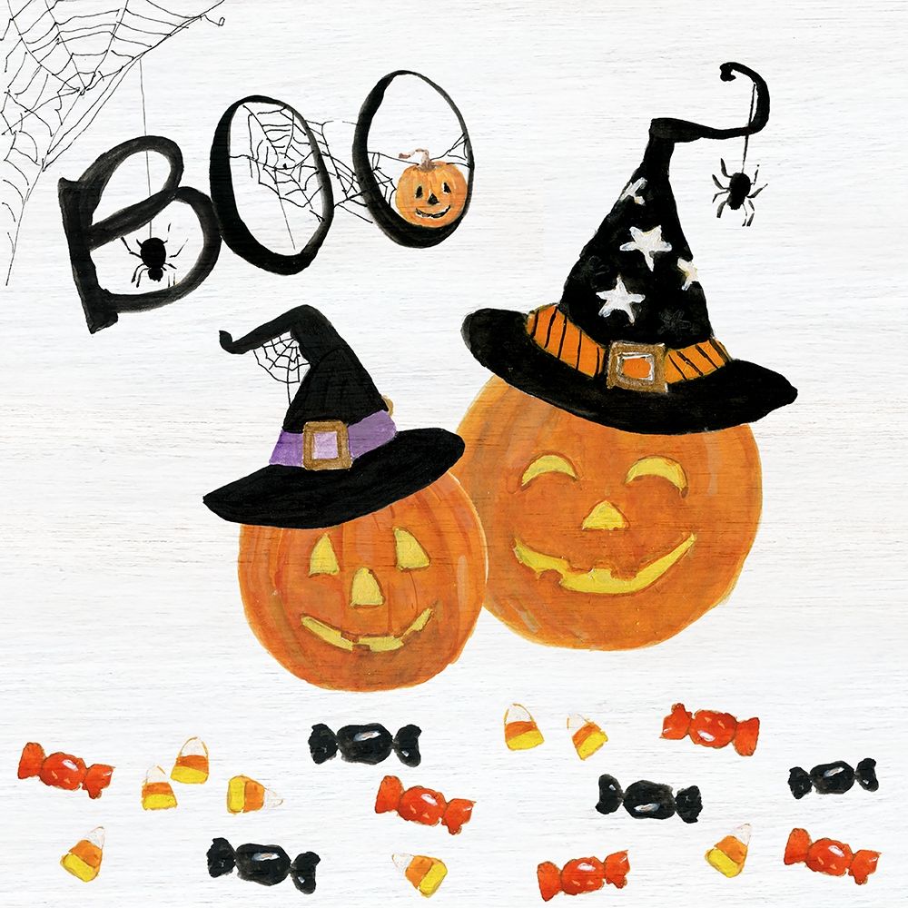 Jack-O-Lantern Boo art print by Sally Swatland for $57.95 CAD