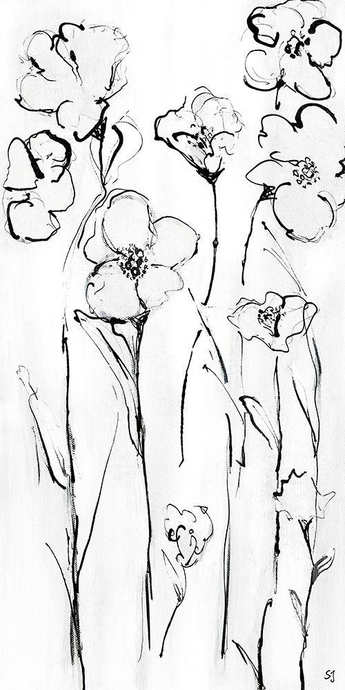 Sketchy Wildflowers I art print by Susan Jill for $57.95 CAD