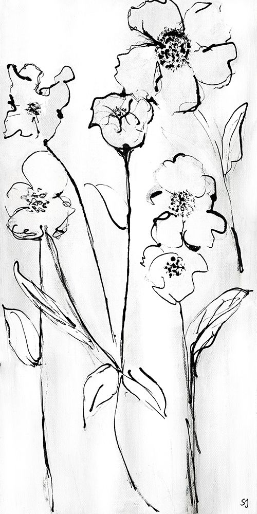 Sketchy Wildflowers II art print by Susan Jill for $57.95 CAD