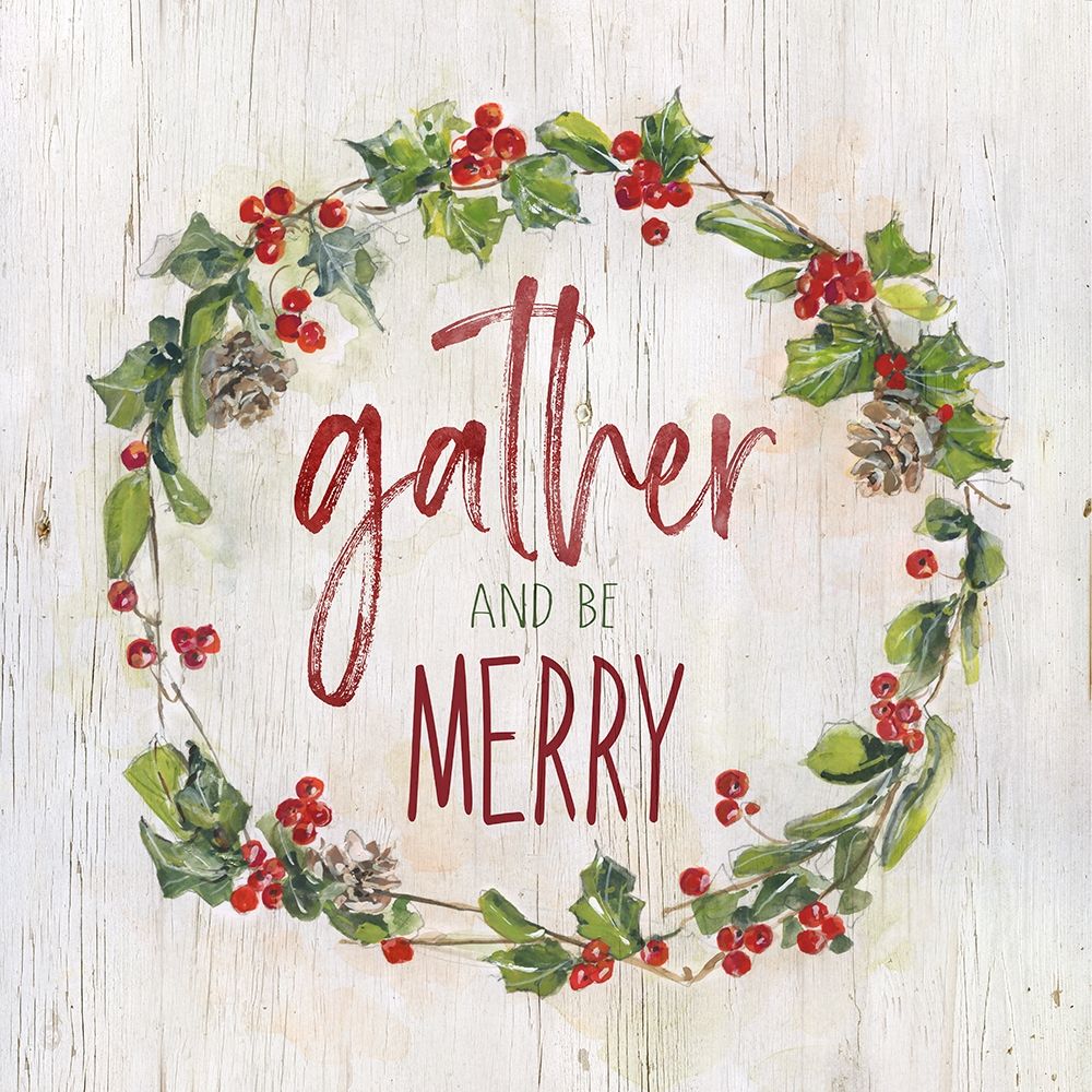 Holly Berry Gather art print by Sally Swatland for $57.95 CAD