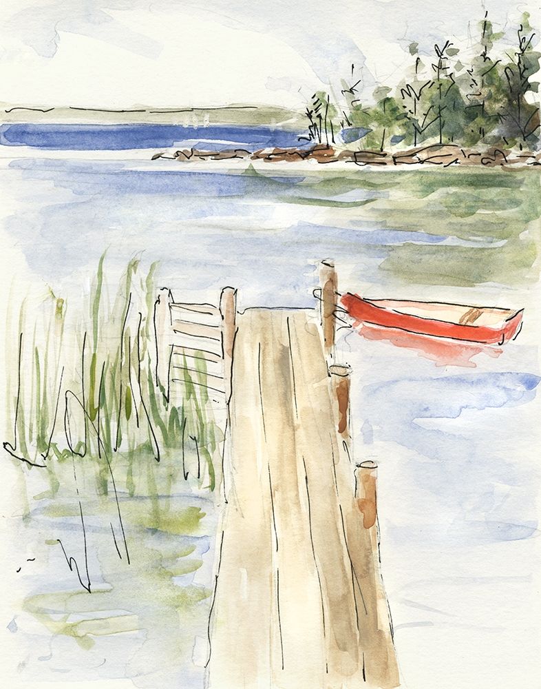 Sketchy Pier art print by Sally Swatland for $57.95 CAD