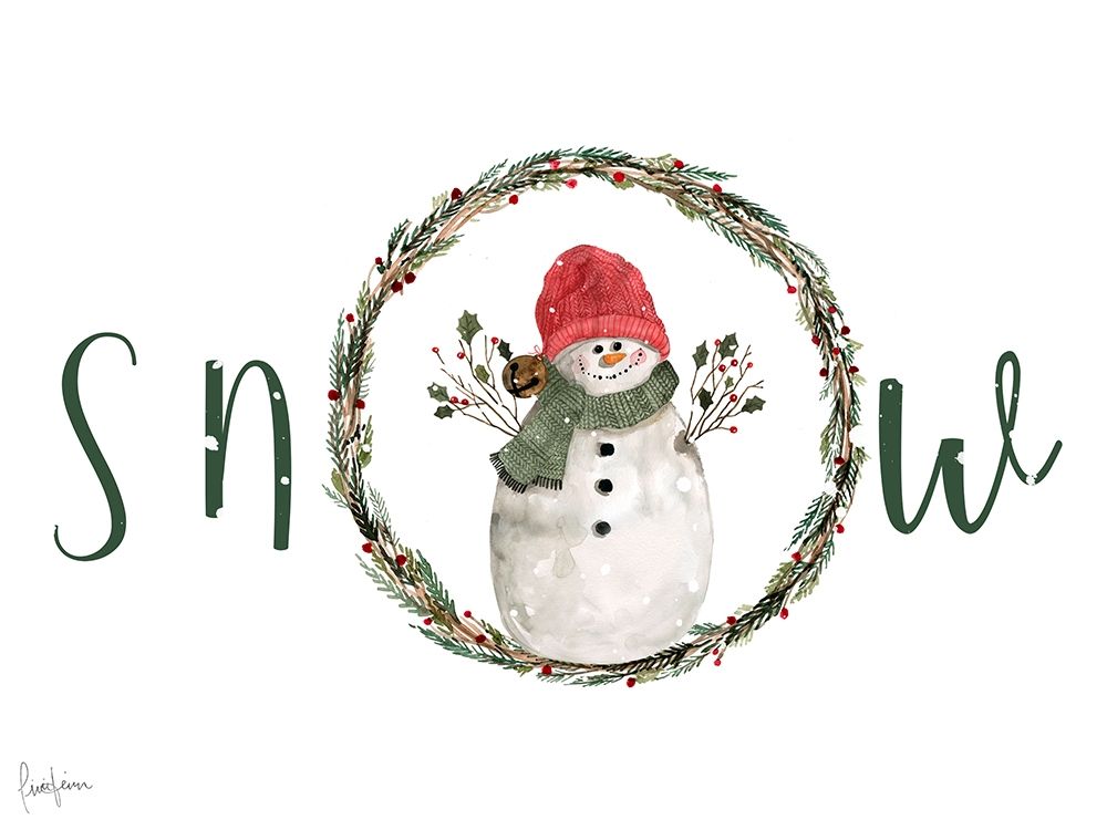 Farmhouse Christmas Snow art print by Livi Finn for $57.95 CAD