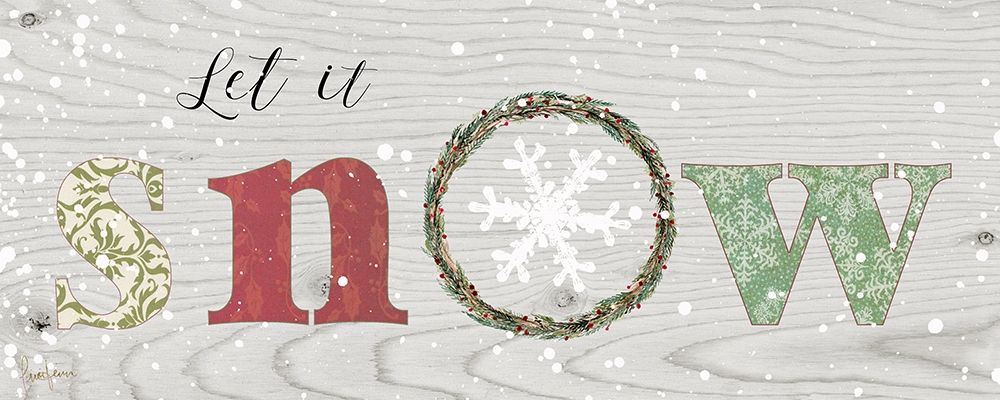 Farmhouse Christmas Snow Sign art print by Livi Finn for $57.95 CAD