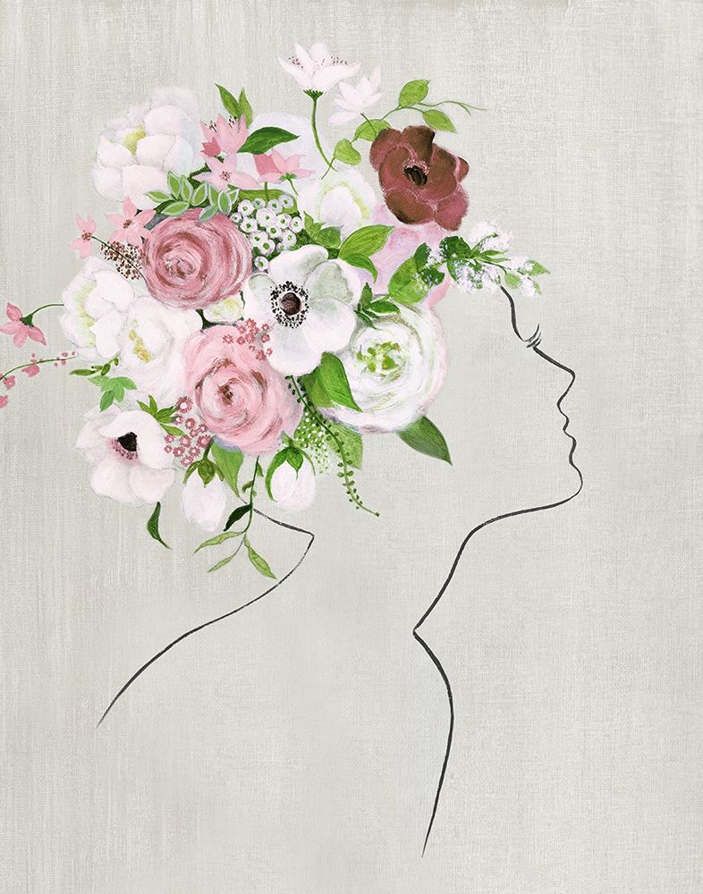 Floral Portrait I art print by Tava Studios for $57.95 CAD
