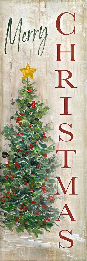 Mery Christmas Tree art print by Sally Swatland for $57.95 CAD