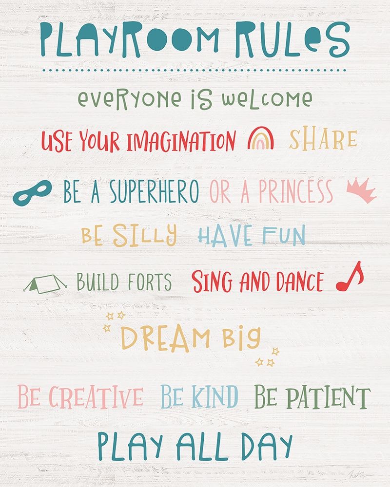 Playroom Rules art print by Natalie Carpentieri for $57.95 CAD