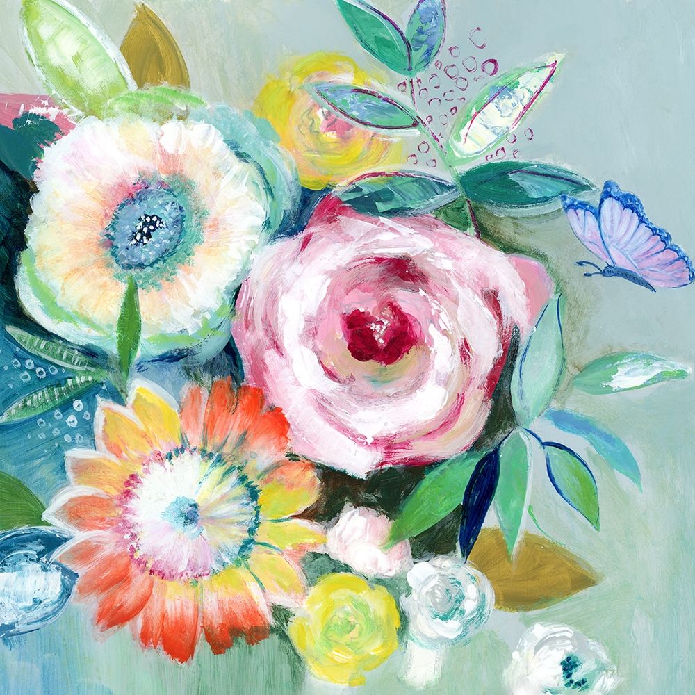 Happy Flowers II art print by Tava Studios for $57.95 CAD