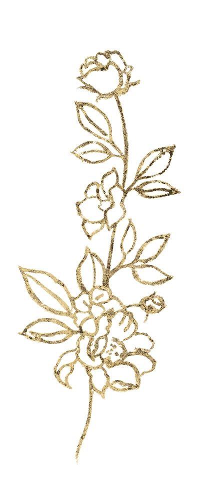 Gilded Silhouette Botanical I art print by Tava Studios for $57.95 CAD