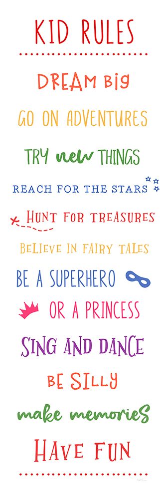 Kids Rules art print by Natalie Carpentieri for $57.95 CAD