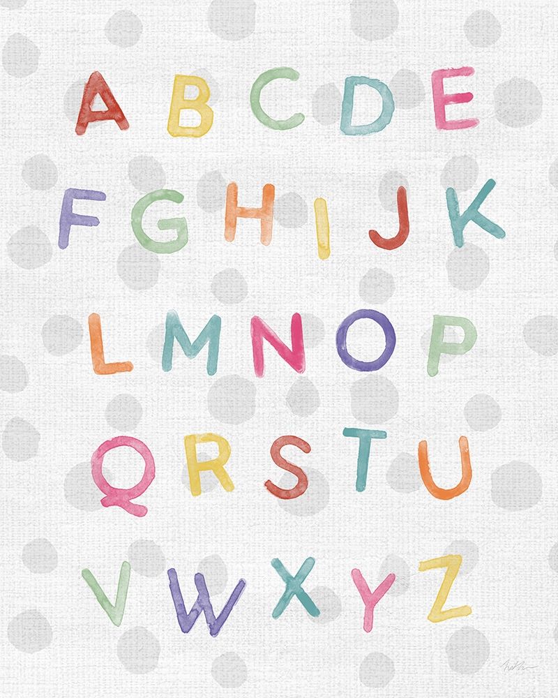 Watercolor Alphabet art print by Natalie Carpentieri for $57.95 CAD