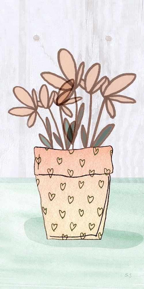Potted Posies I art print by Susan Jill for $57.95 CAD