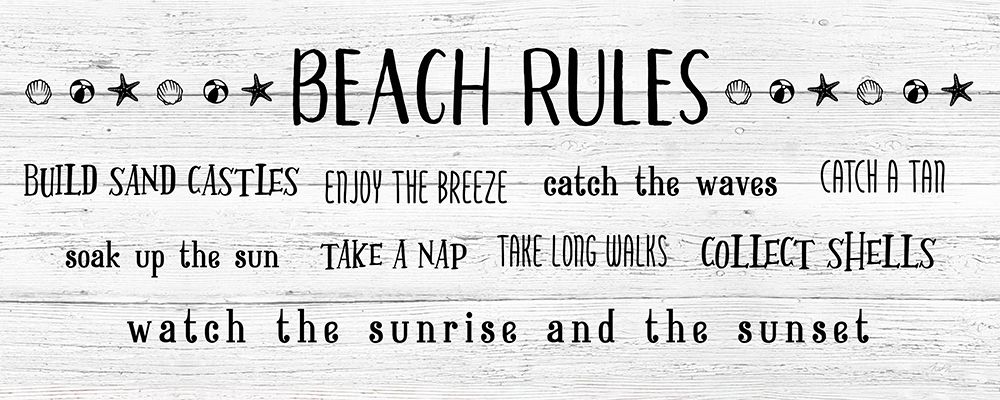Rules of the Beach art print by Natalie Carpentieri for $57.95 CAD