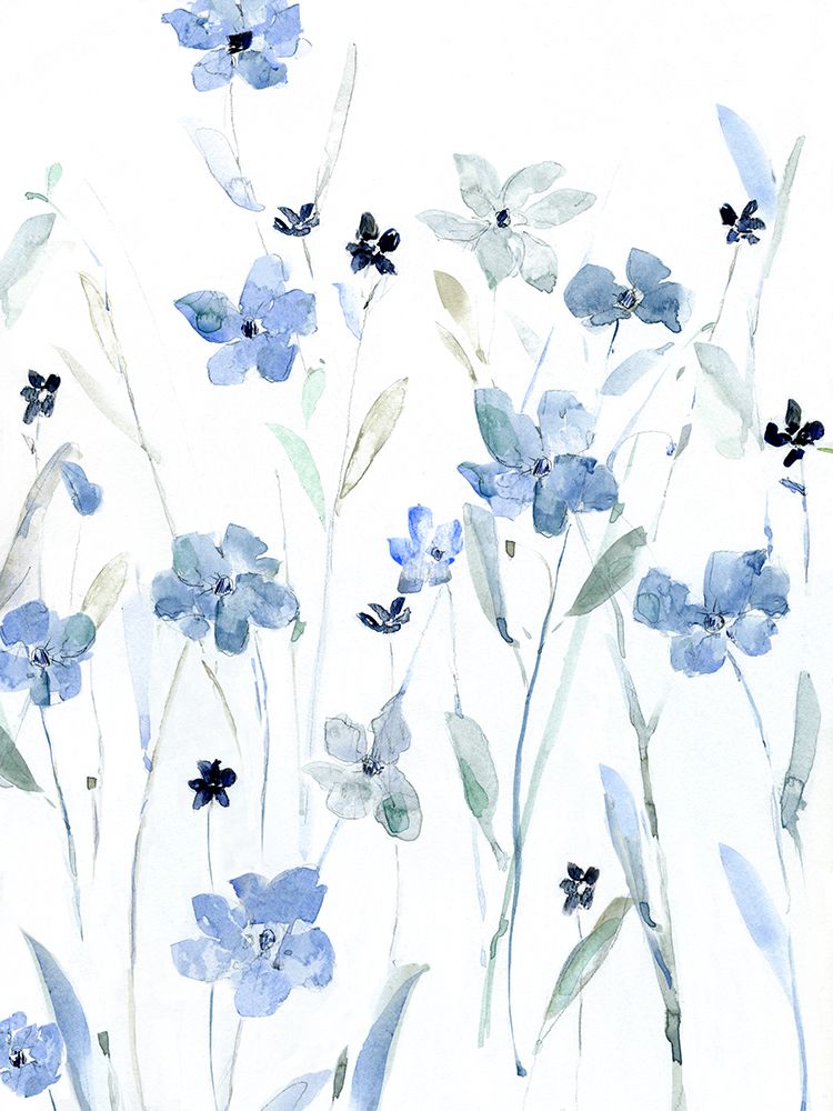Indigo Garden Party II art print by Sally Swatland for $57.95 CAD