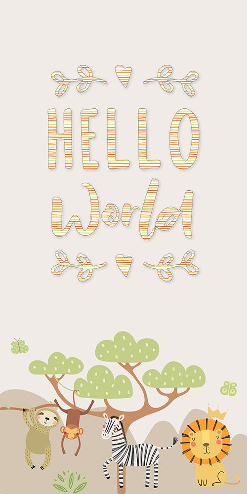 Hello World Safari art print by CAD Designs for $57.95 CAD