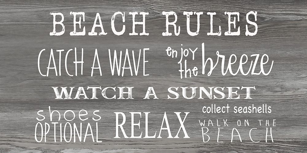 Beach Rules art print by CAD Designs for $57.95 CAD