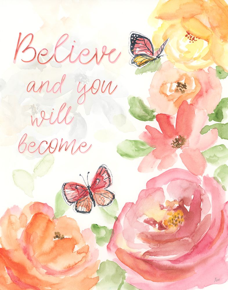 Believe Butterfly art print by Nan for $57.95 CAD