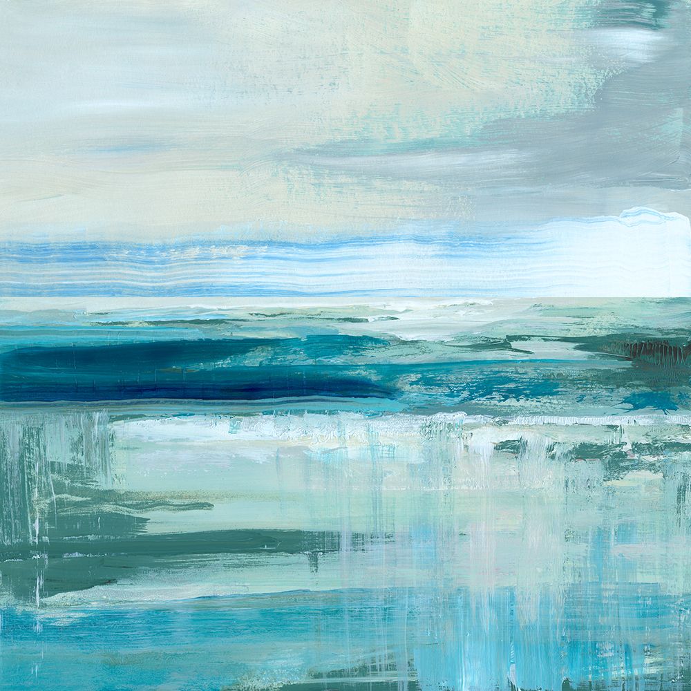 Abstract Sea and Teal art print by Nan for $57.95 CAD