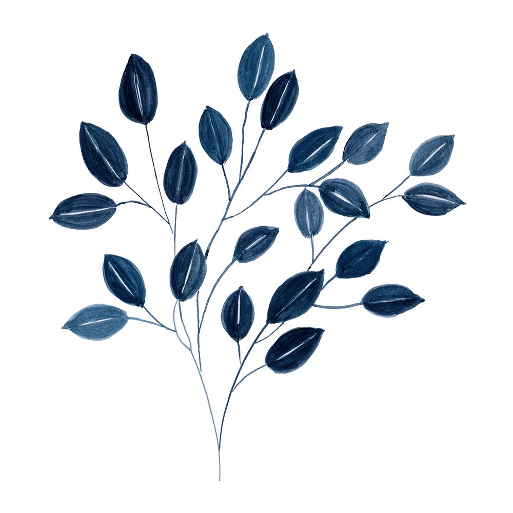 Navy Leaves I art print by Carol Robinson for $57.95 CAD