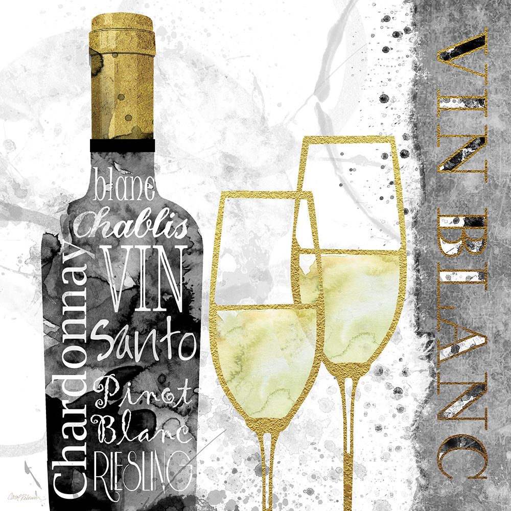 Glam White Wine art print by Carol Robinson for $57.95 CAD