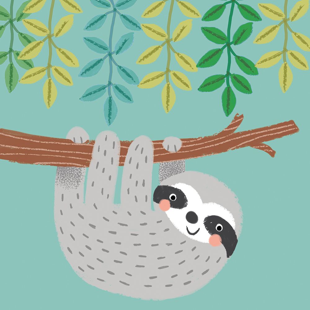 Jungle Sloth I art print by Louise Anglicas for $57.95 CAD