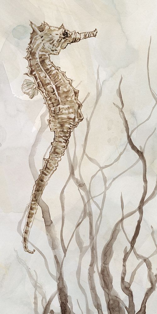 Neutral Seahorse I art print by Carol Robinson for $57.95 CAD