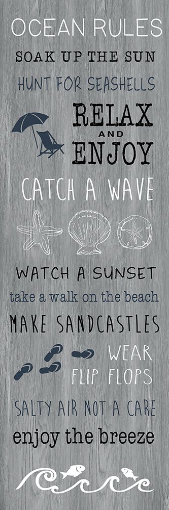Ocean Rules art print by CAD Designs for $57.95 CAD