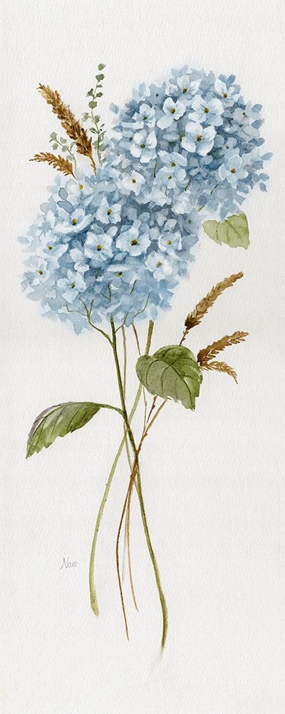 Petite Blue Hydrangea I art print by Nan for $57.95 CAD
